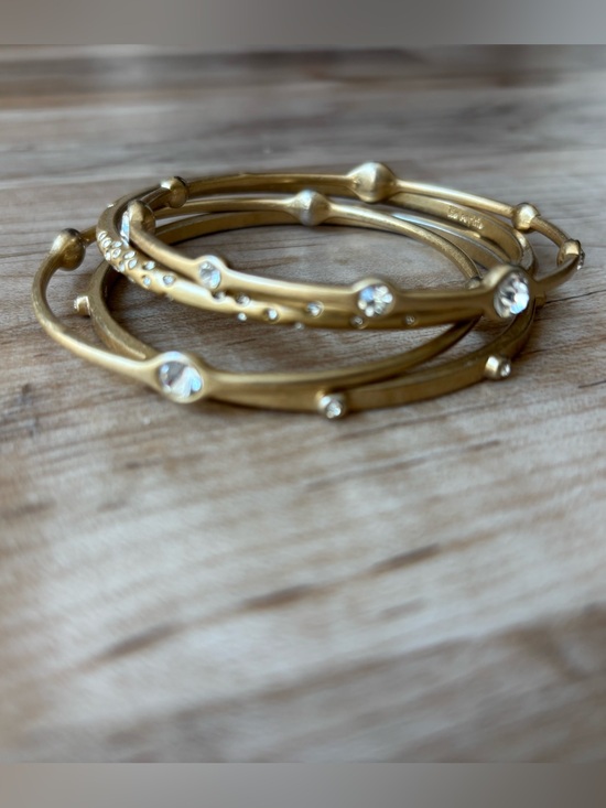 Lia Sophia Jewelry - Lia Sophia Gold-Tone Crystal Accent Bangle Set